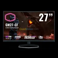 ECRAN COOLER MASTER GM27 - 27" CURVED FHD - 165 MHZ - DALL VA - AMD FREESYNC- BLACK 