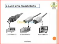 Câble Fire Wire 4 Pins 6 Pins USB