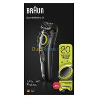BRAUN Tondeuse À Barbe Et Cheveux Bt3221 Avec Bouton De Précision Et 1 Sabot Noir/Vert thumbnail 3
