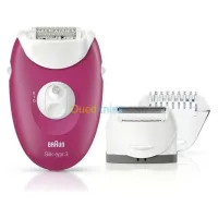 BRAUN Epilateur Braun Silk-Epil 3 Se3273 + 3 Accessoires - Blanc/Rose