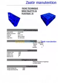 palette en plastique opaque /ajouree