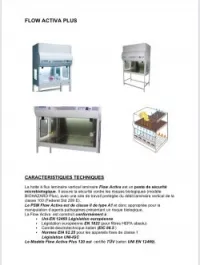 Hotte à flux laminaire
