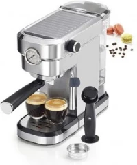 Machine a cafe a bras KITCHENCHEF - 20 bar- pompe italienne-1350w