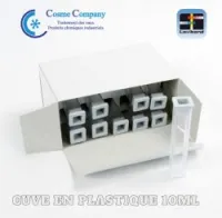 CUVE PLASTIQUE AVEC COUVERCLE 10ml