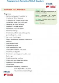 Formateur en Tekla Structure