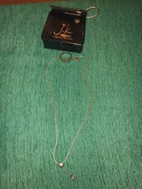 Collier + bague en argent