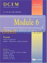 Module 6 : Douleur, soins palliatifs, accompagnement