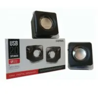 Haut Parleur Baffle CAPSYS SP202 Carré AUX Jack 3.5mm USB pour PC LAPTOP Smartphone