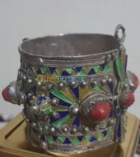 Bracelet argent corail ancien