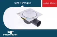 Siphon de sol poussoir inox PROTHERM