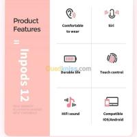 Écouteurs Bluetooth 5.0 Inpods 12 thumbnail 4