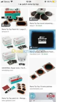 Patch réparation pneus avant vulcanisa