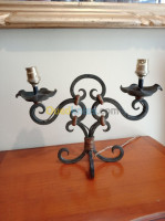 decoration-amenagement-lampe-a-poser-2-lumieres-en-fer-forge-staoueli-alger-algerie