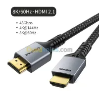 Cable HDMI 2.1 CABLETIME Certifié 4K/144Hz 8K/60Hz 48Gbps Ultra HD 2m