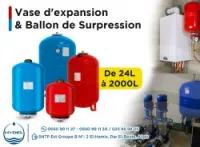 Vase d'expansion & Ballon de surpression (24L - 2000L)