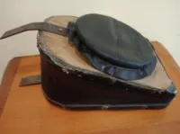 Soufflet en bois et simili cuir 