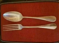 Cuillères et fourchettes en argent 