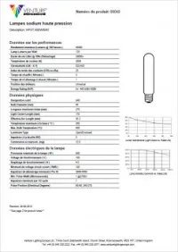 Lampes sodium haute pression