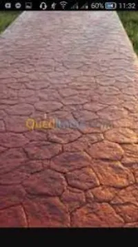 béton imprimé & espace vert  