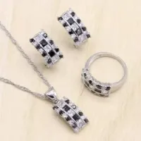 Parure s925 plaqué or blanc prix choc