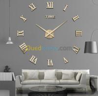 ديكورات-و-ترتيب-grande-horloge-murale-3d-120cm-بني-مسوس-الجزائر