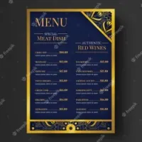 Creation menu luxe de grande qualités