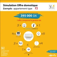 Offre domotique Somfy exemple F3 maison intelligente