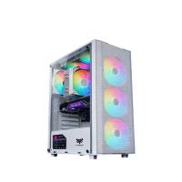 boitier HYBROK RS6 MINI - Boîtier Mid Tower Micro-ATX / Mini-ITX avec 4 ventilateurs ARGB WHITE