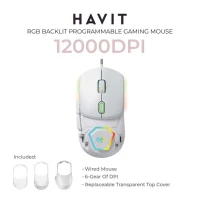 SOURIS HAVIT HV-MS965-WH RGB PROGRAMMABLE GAMING MOUSE