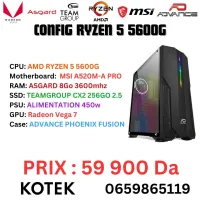 CONFIG PC GAMER RYZEN 5 5600G 8GO 256GO
