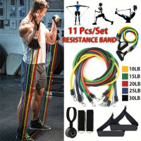 poids-et-halteres-lot-de-11-cordes-traction-bandes-resistance-equipement-fitness-portable-ain-naadja-alger-algerie