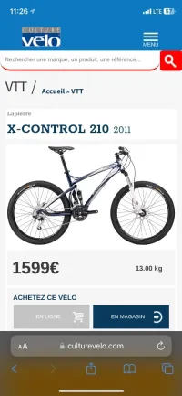 Velo vtt lapierre