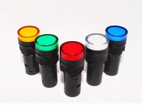 Indicateur LED monté sur panneau,DC, 12V, 24V,16mm