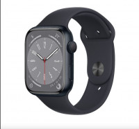 Apple Watch Series 8 GPS 45mm Midnight Aluminium Case with Midnight Sport Band 