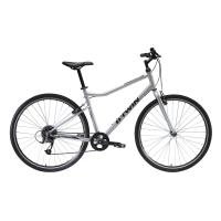 معدات-رياضية-riverside-decathlon-velo-tout-chemin-120-gris-metal-باب-الزوار-شراقة-المحمدية-الخروب-السنية-الجزائر