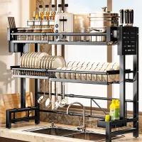 Égouttoir à Vaisselle Réglable au-Dessus de lévier pour Comptoir de Cuisine