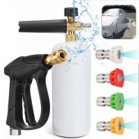 Kit de Lavage Auto Haute Pression avec Pistolet à Mousse et 5 Buses de Lavage  طقم غسل السيارات