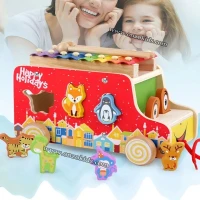 Jouet éducatif Remorque en bois Xylophone en Bois