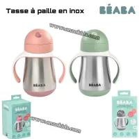 Tasse à paille en inox - Béaba