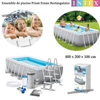 Piscine Prism Frame Rectangulaire 400 x 200 x 100 cm - Intex