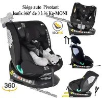 Siège auto Serengeti Pivotant Isofix 360 de 0 à 36 Kg-MONI