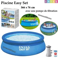 Piscine Easy Set 366 x 76 cm avec une pompe de filtration  Intex