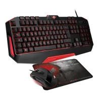 PACK SPIRIT OF GAMER PRO-MK3 ENSEMBLE POUR GAMER AVEC CLAVIER FILAIRE AVEC RÉTRO-ÉCLAIRAGE ROUGE