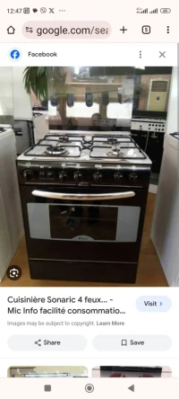 Cuisinière Sonaric 