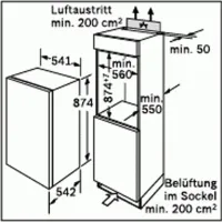 Réfrigérateur BOSCH KIR18V20FF 1 porte intégrable/encastrable 