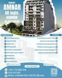 Vente Appartement Studio F2 F3 Béjaïa Bejaia