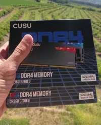 CUSU RAM RGB DDR4 32 GO (16x2) Mémoire 3200Mhz CL16 PC Bureau Gaming Pour Carte Mère Intel AMD