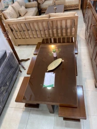 TABLE BASSE EN BOIS HÊTRE AVEC 06 TABLE GIGOGNES  