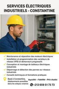 خدمات كهرباء صناعية في قسنطينة SERVICE ELECTRIQUES INDUSTERIELS A CONSTANTINE