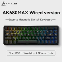 CLAVIER GAMING MÉCANIQUE AJAZZ AK680 MAX BLACK RGB 1k